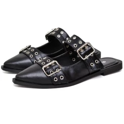 Sapato Feminino Dubuy Mule Slingback Preto Original Majo 1304DB