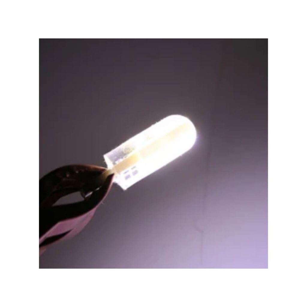 Kit 10 Lampada T10 Siliconada Cob12 Led W5w Branco 12v — imagem 2 de 2