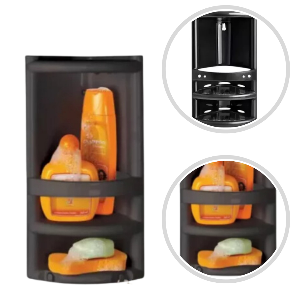Cantoneira Suporte Prateleira 3 Andares Porta Shampoo e Sabonete em Oferta na Shopee