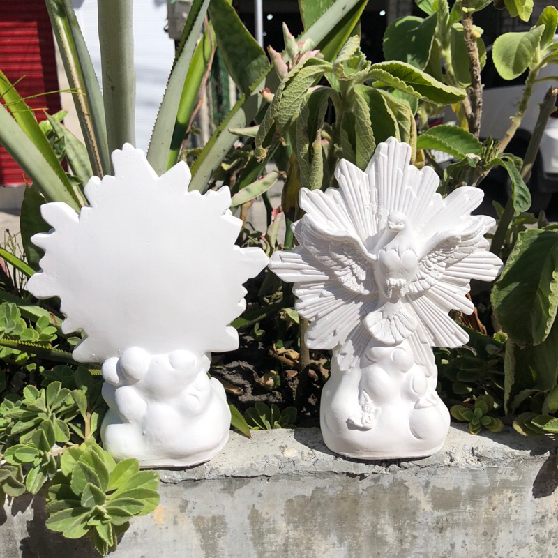 Divino Espírito Santo com esplendor 20cm de gesso cru para pintar/ decoração batizado e lembrancinha