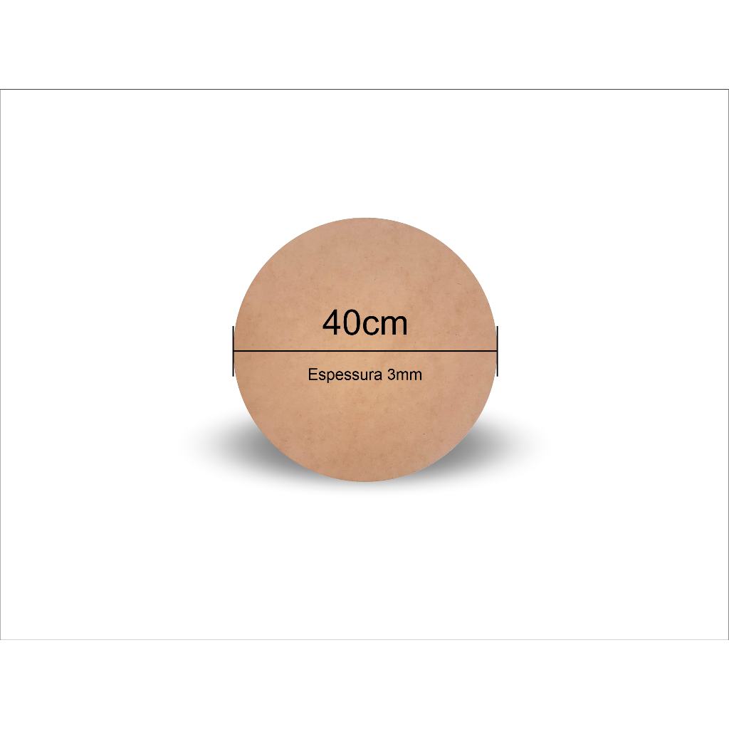 Kit 16 Discos Sousplat 40cm Diâmetro - Supla - Suplat - Soupla Para Mesa Jogo Americano MDF crú 3mm