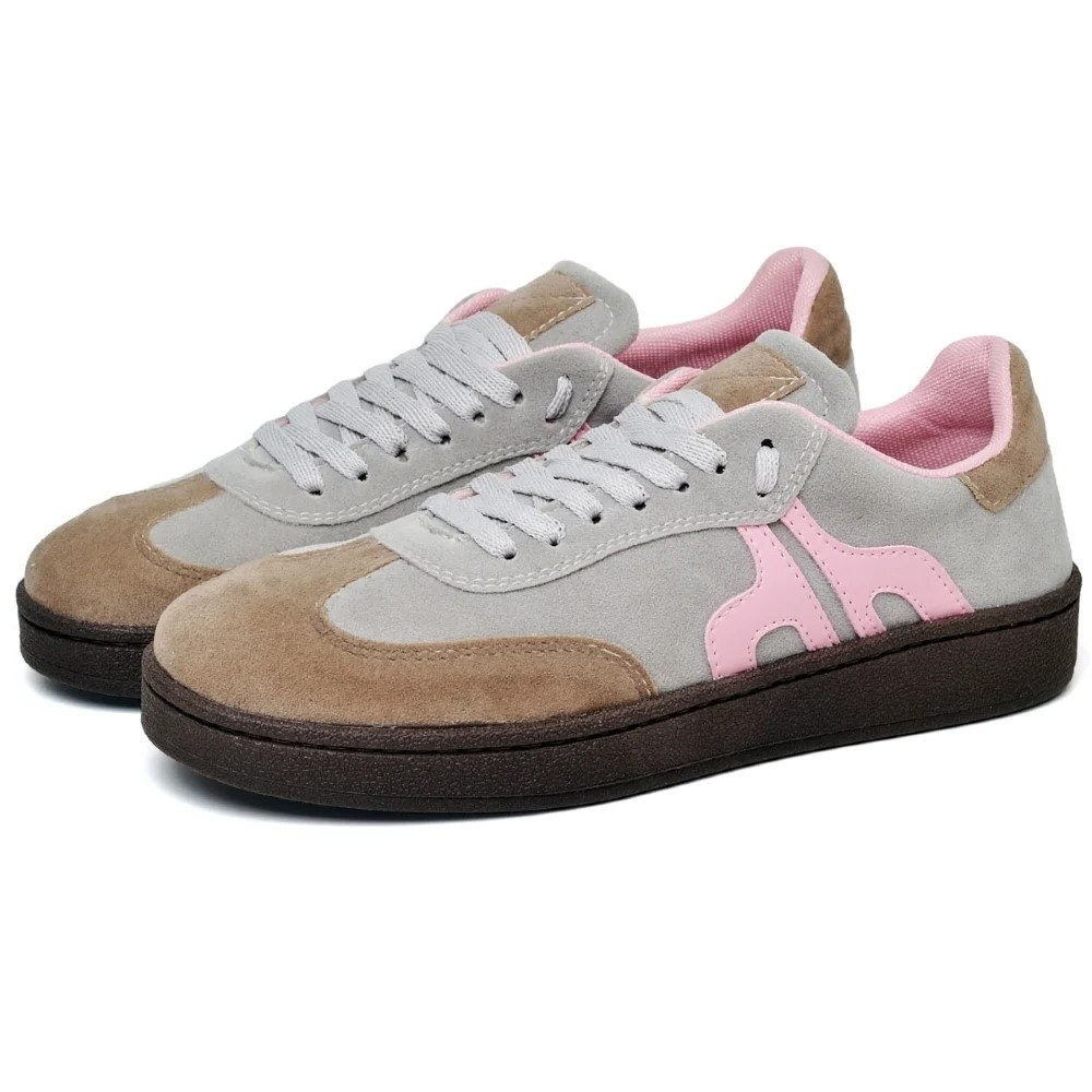 Tênis Feminino Dubuy Com Recortes e Detalhes Cinza Alba 033DB - Women Shoes