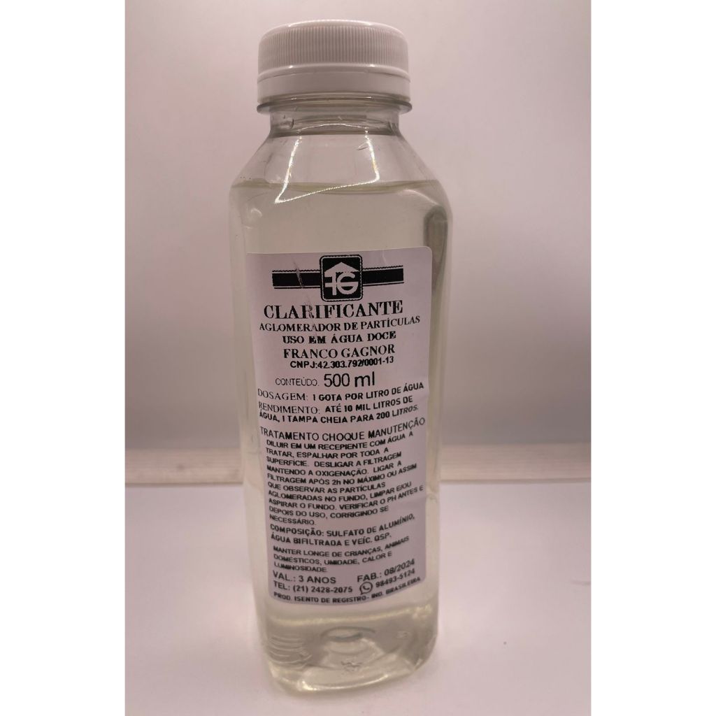 CONDICIONADOR CLARIFICANTE CRISTAL - 500ml - Clareia água de aquários e lagos - Franco Gagnor em Oferta na Shopee