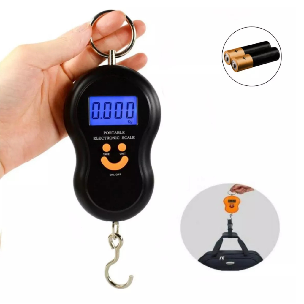 Imagem Balança de Gancho 50kg para Mala, Bagagem e Pesca