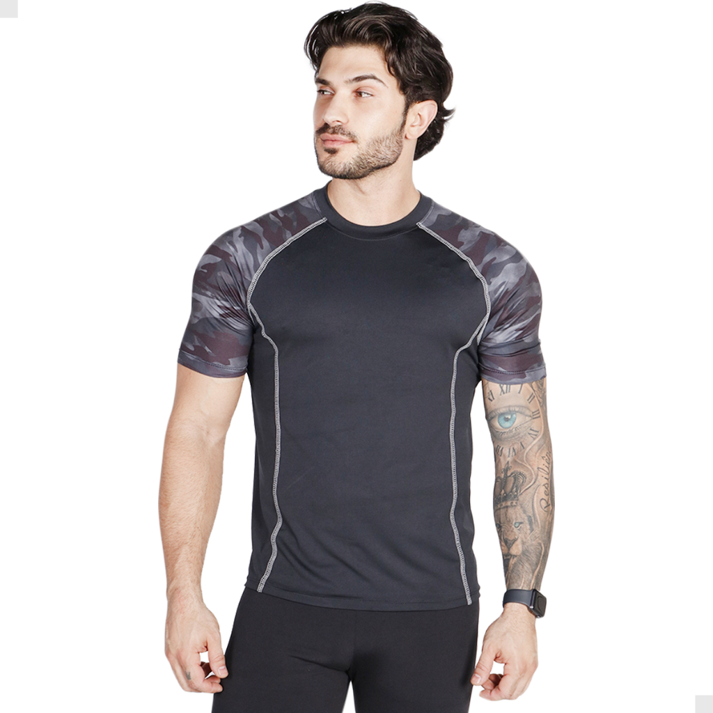 Camiseta Masculina Manga curta Proteção UV 50+ Esportiva Academia/Treino/Passeio