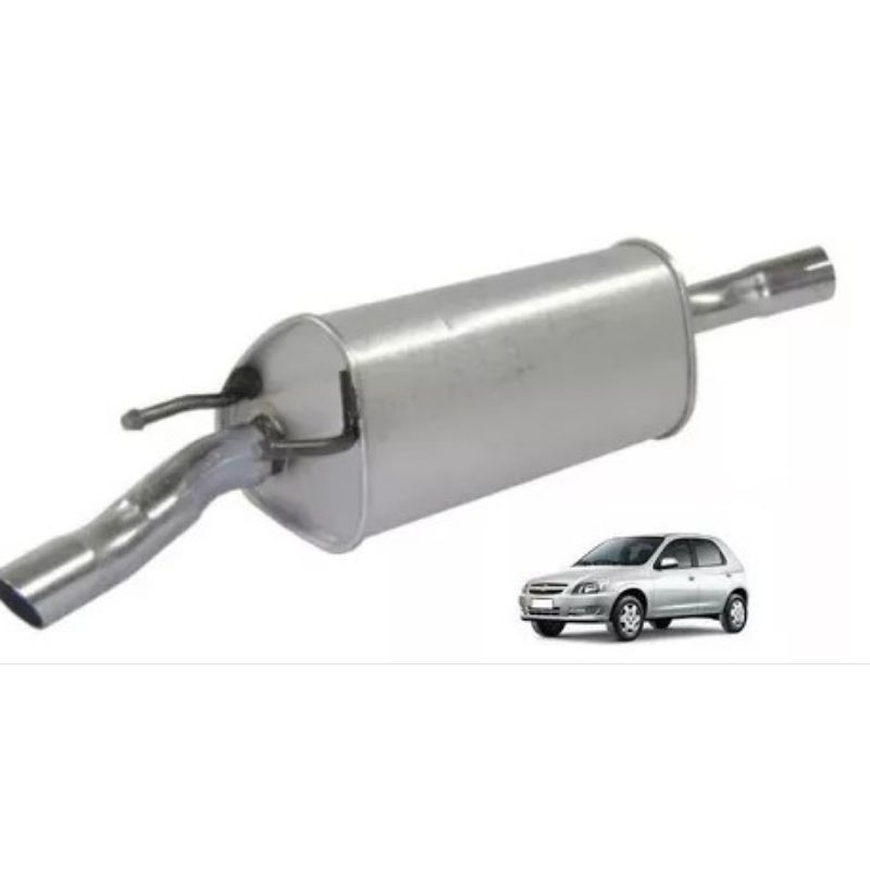 Escapamento silencioso traseiro GM Chevrolet Celta 1.0 8 válvulas 2009 a 2011