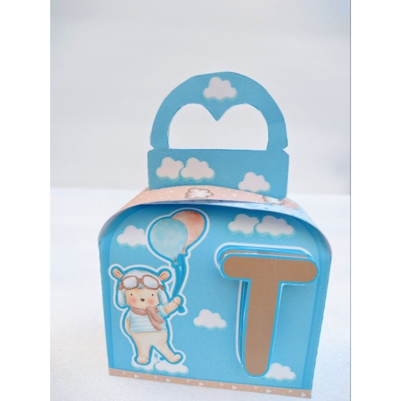 Kit Festa Ursinho Aviador * Caixa Mala Ursinho * Caixas Personalizadas Ursinho Aviador * Baloeiro
