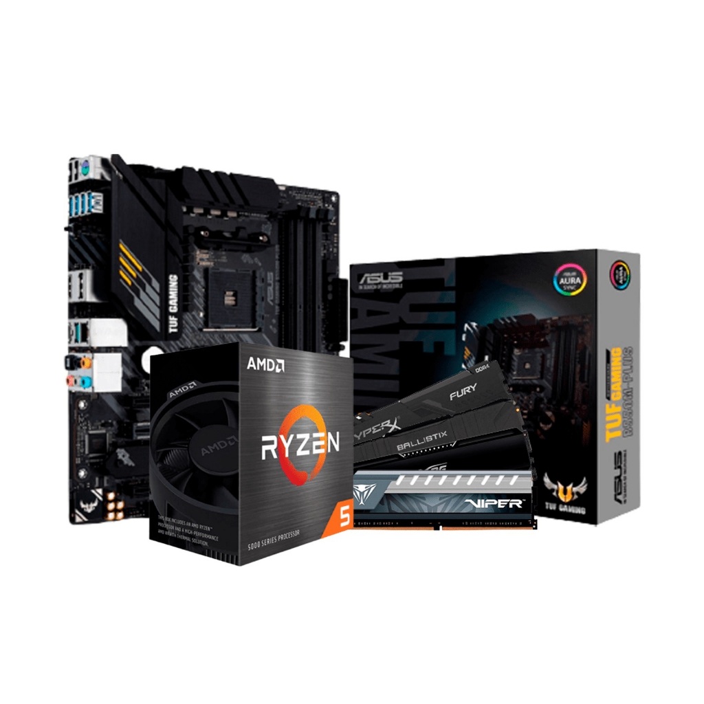 Kit Upgrade AMD Ryzen 5 5600GT Placa Mãe Asus TUF Gaming B550M-Plus Memória 16GB DDR4