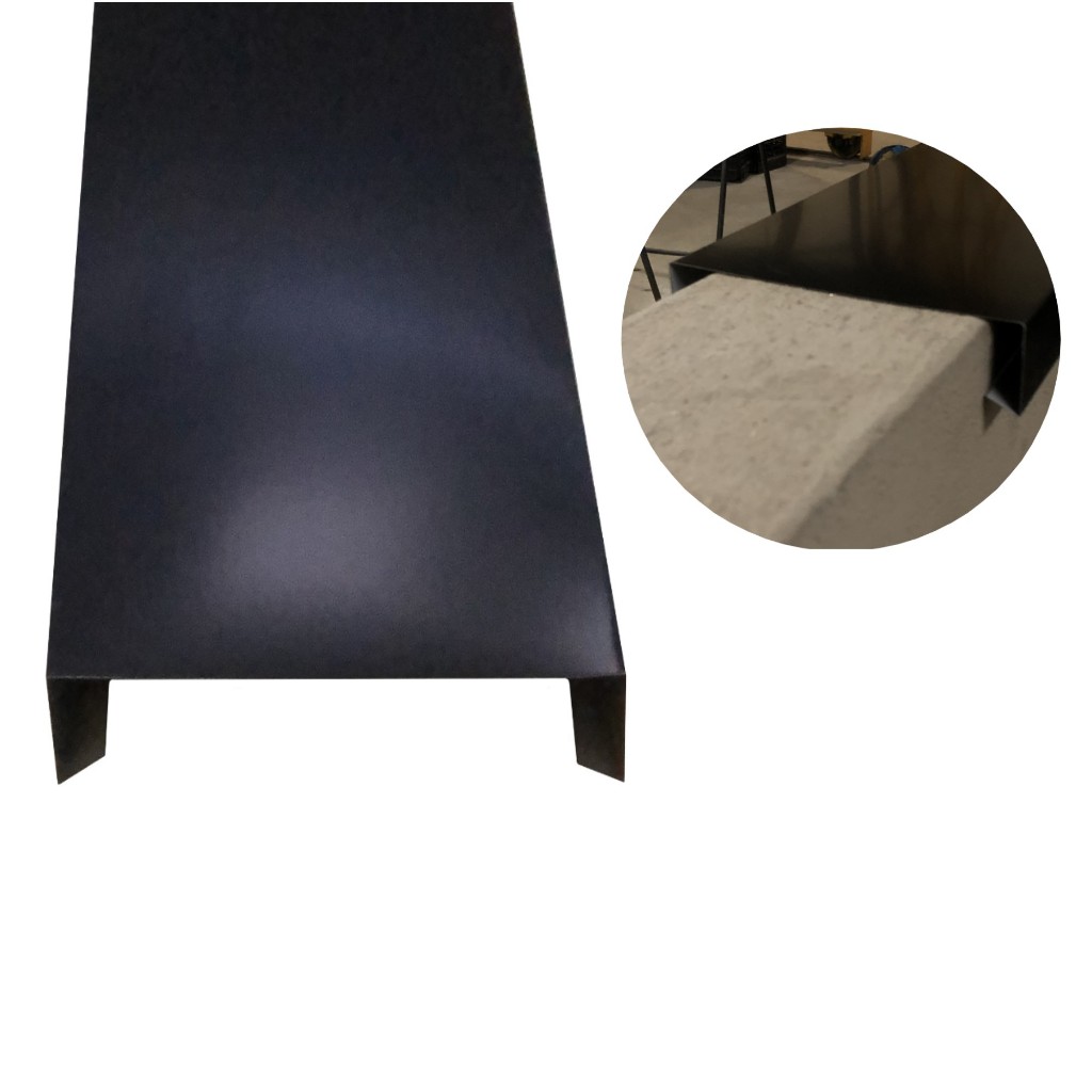 Rufo Capa Preto Muro 12cm até 13cm peças c/ 95cm cada