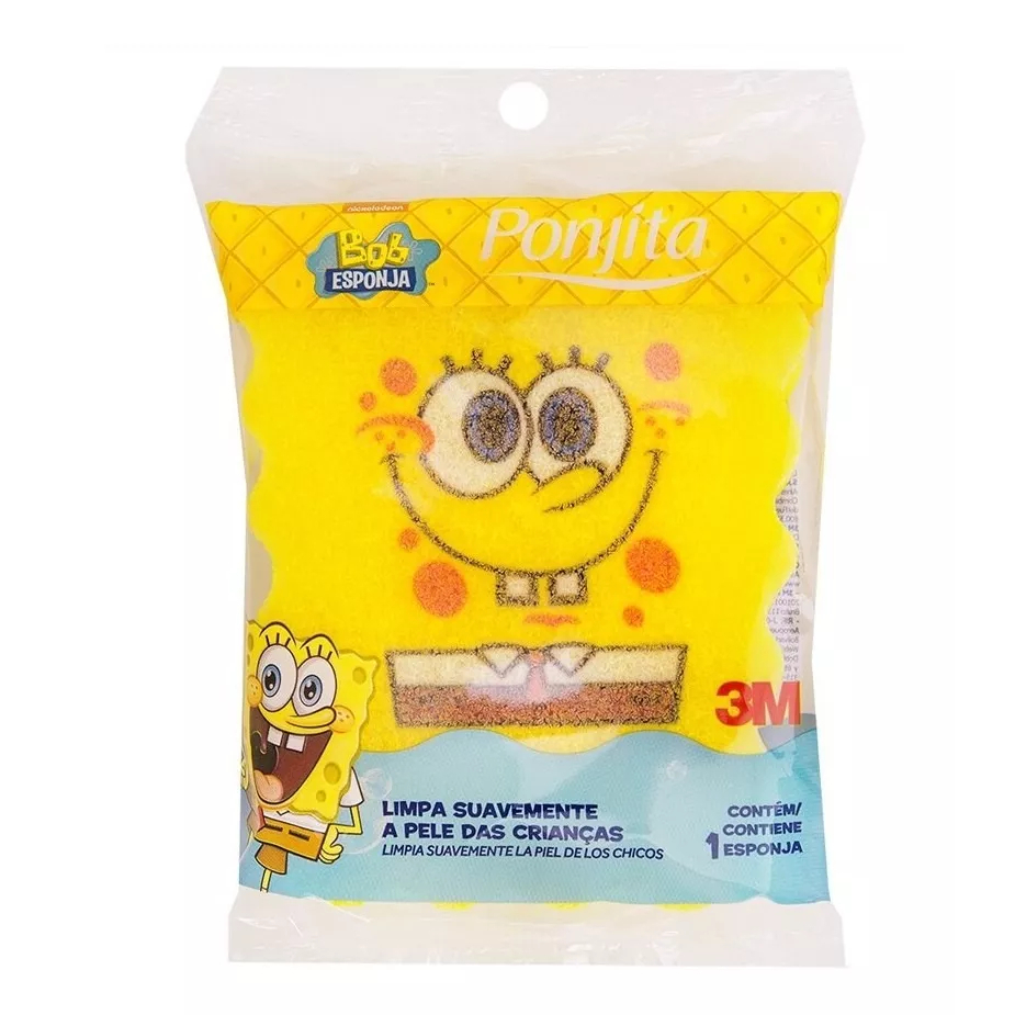 Esponja Ponjita Bucha De Banho Bob Esponja, Monstros, animais Infantil 3M