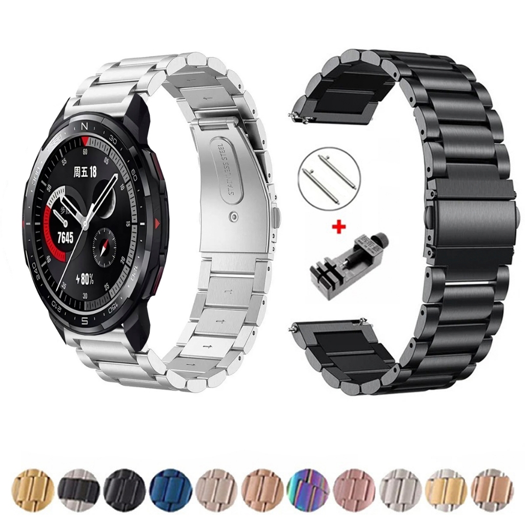 Pulseira de 22mm Metal Elos de aço inox para Honor GS PRO de Engate Rapido