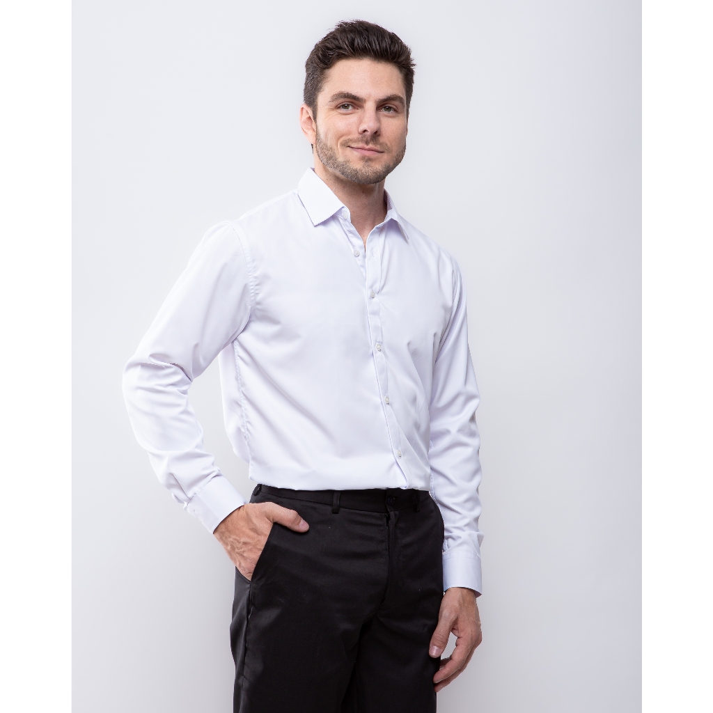 Camisa Social Slim Fit Manga longa Preta Branca  Super Oferta Envio Imediato Nova coleção