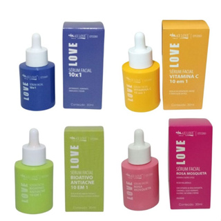Kit 4 sérum Max Love (10 em 1 Vit C/10 em 1 Antiacne/ 10 em 1 Resveratrol/Rosa Mosqueta) em Oferta na Shopee