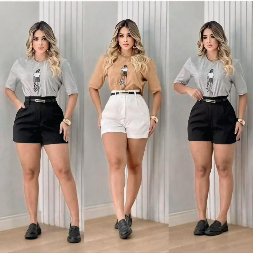 Short Alfaiataria Feminino Zara Com Cinto Cintura Alta Cinto Fino Cintinho