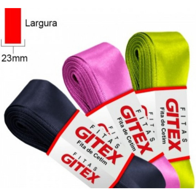 Fita de cetim - Gitex - Face simples - N°5 - 22mm x 10m em Oferta na Shopee