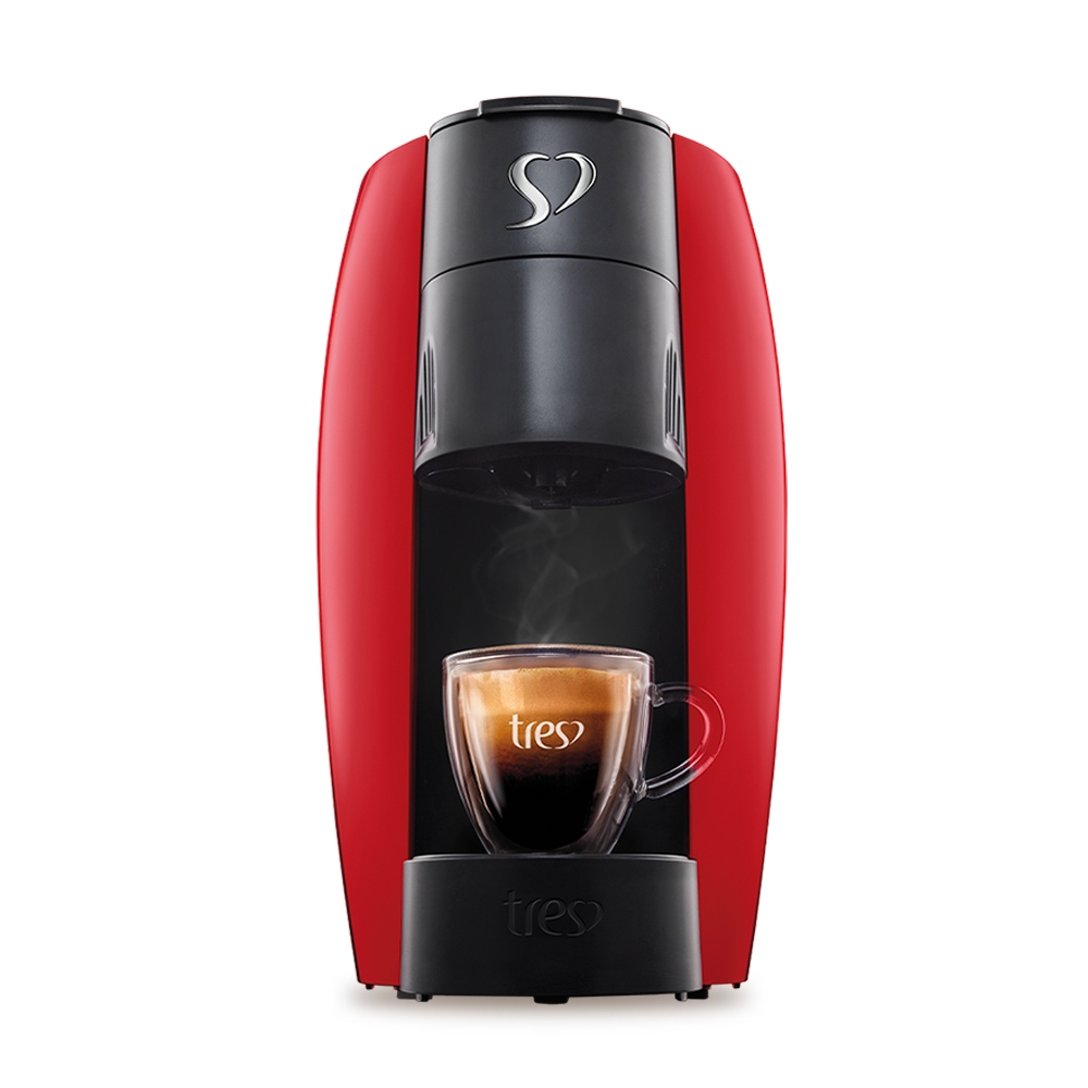 Cafeteira Espresso LOV Vermelha Automática - TRES 3 Corações