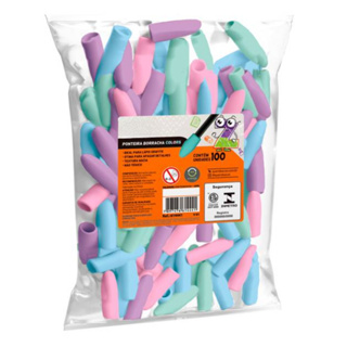 Borracha Ponteira Bazze Colorida Branca Para Lápis Kit Com 10 12 24 e 100 unidades em Oferta na Shopee
