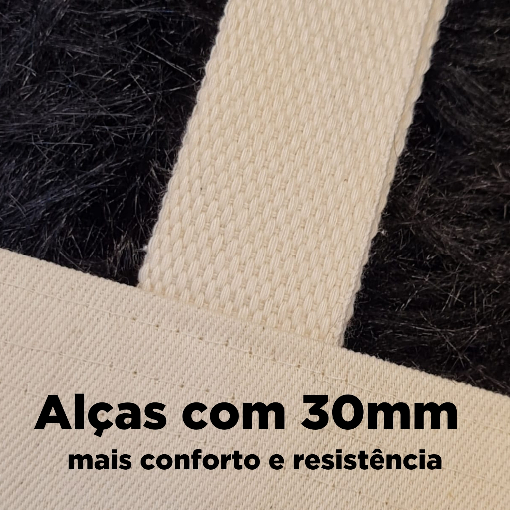 Bolsa Sacola Ecobag Brim Cru Com e Sem Zíper Musica Minimalista Pop 100% Algodão