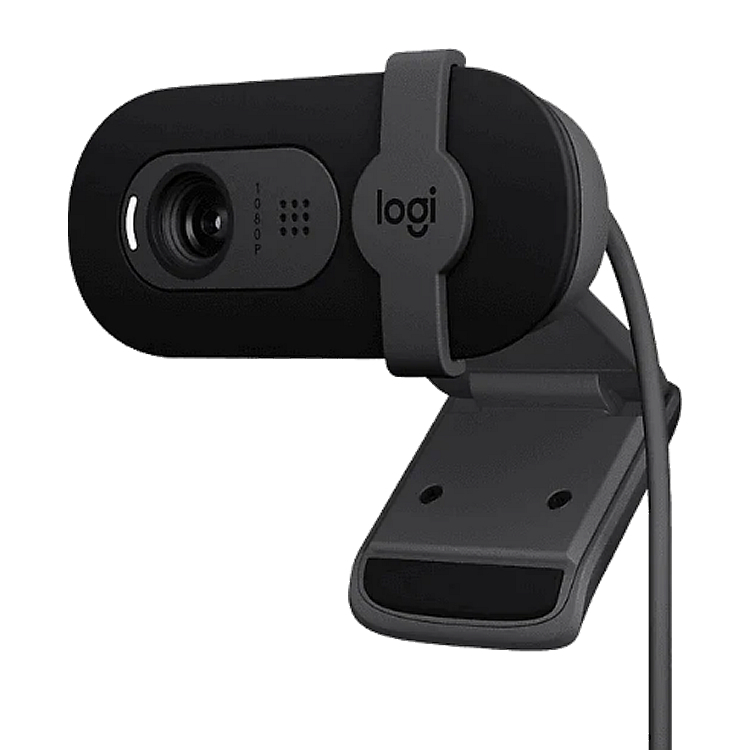 Logitech Brio 100 Webcam Full Hd 1080p Luz Direita com Microfone Preta