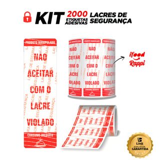 2000 Etiquetas Lacre Segurança Para Delivery Ifood Alimentos em Oferta na Shopee