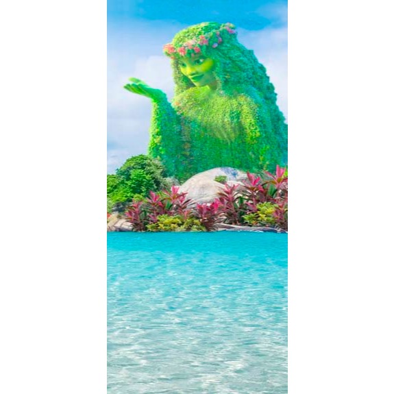 Painel Lateral em Tecido Sublimado Tema Á ESCOLHER APENAS FRENTE COM ELASTICO - (MOANA)