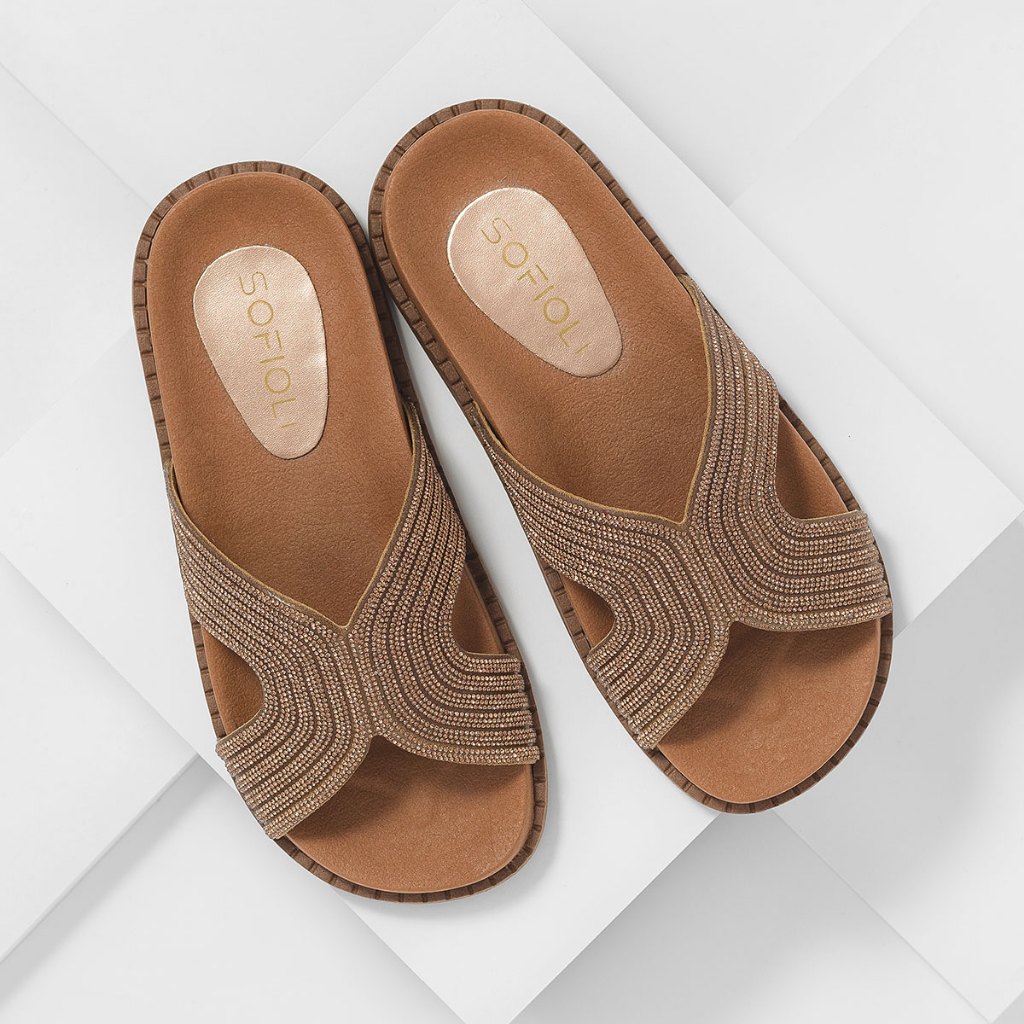 Birken Feminina Papete Brilho Strass Sandália Luxo Delicada Chinelo Verão Original Sofiolí em Oferta na Shopee