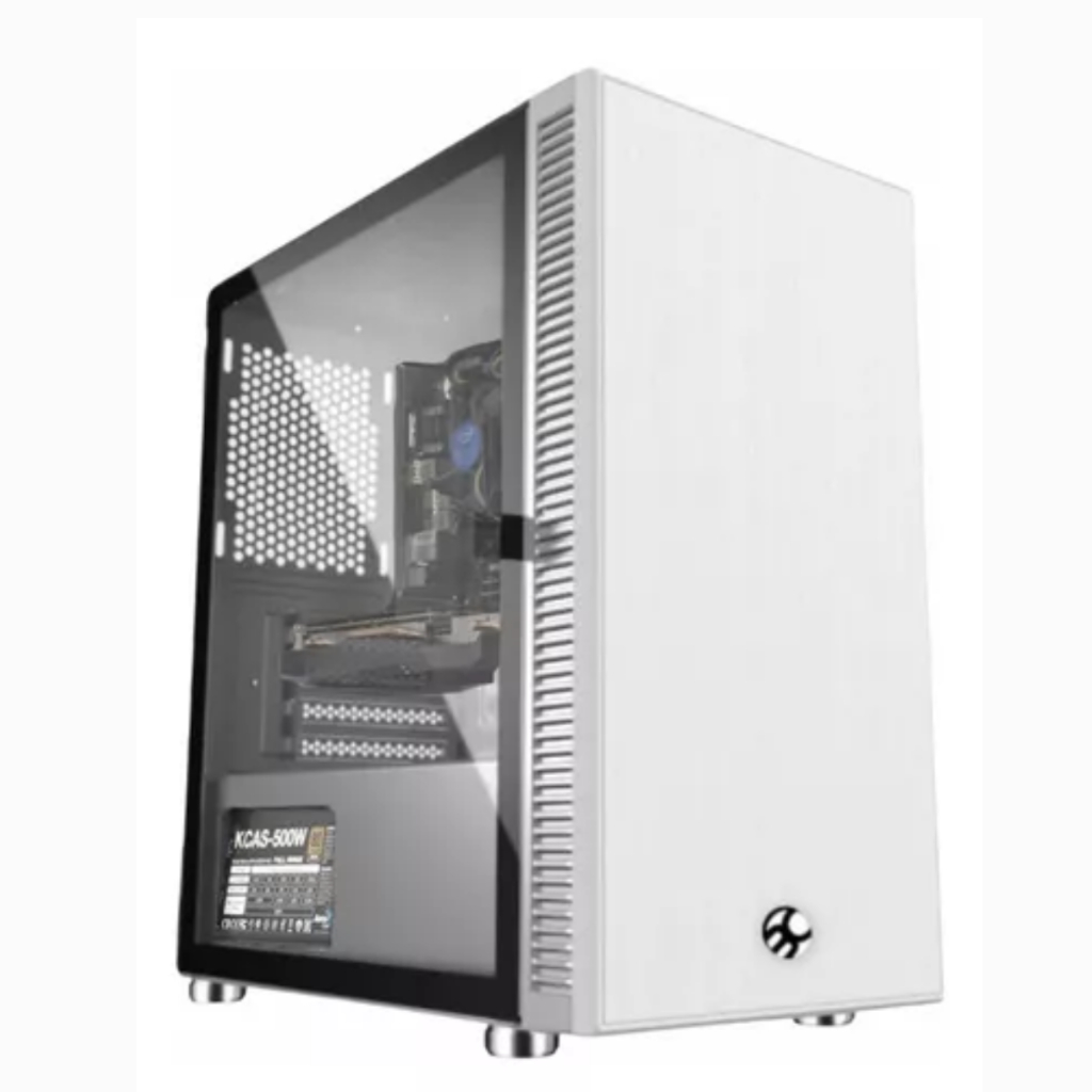 Gabinete Skygate Bluecase Lateral Vidro Temperado Preto/Branco