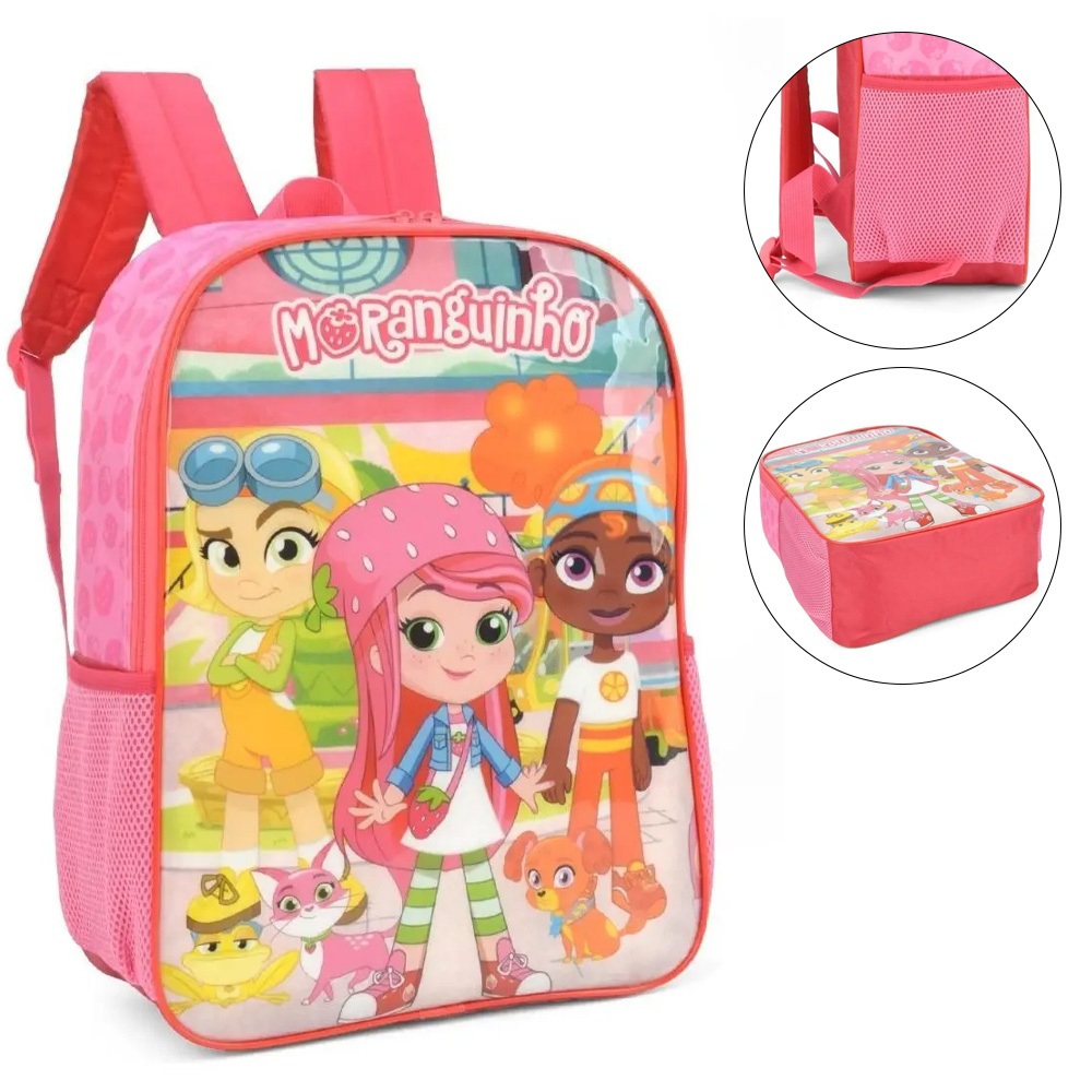 Mochila De Costas Escolar Infantil Moranguinho Luxcel