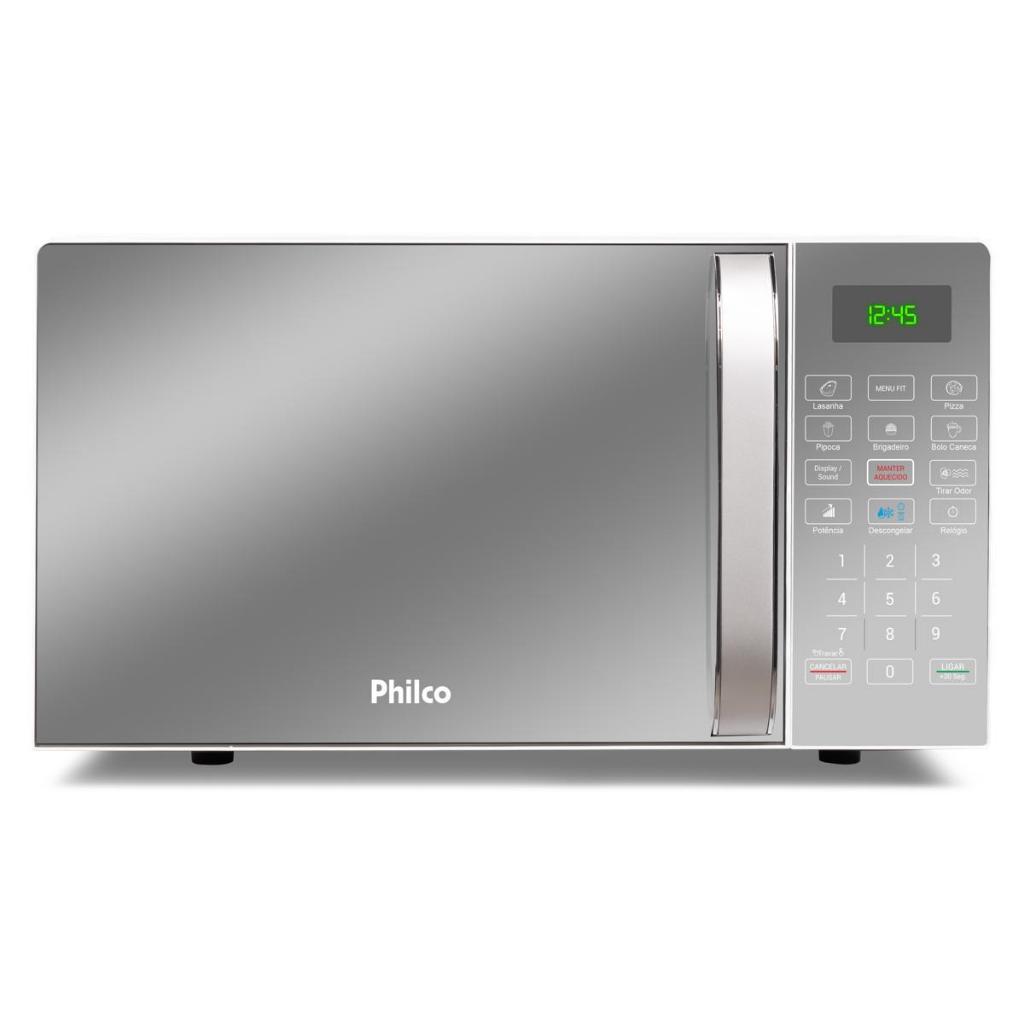 Microondas 20 Litros Philco PME25 1100w Limpa Fácil Espelhado em Oferta na Shopee