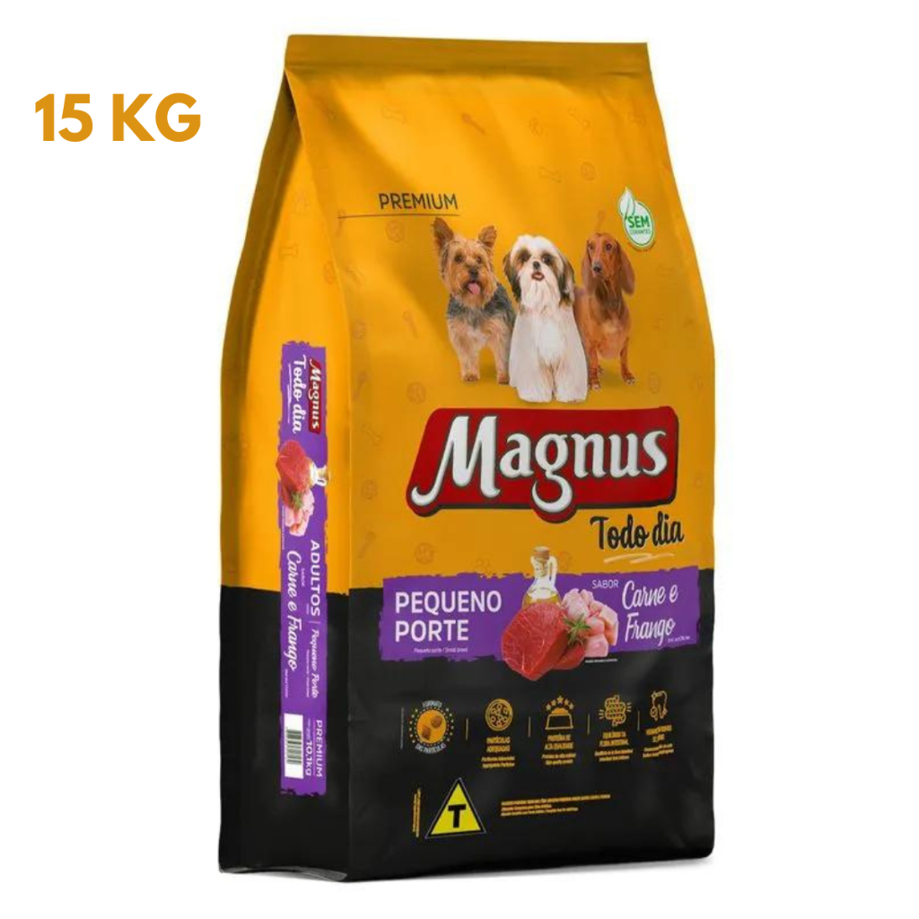 Ração Magnus Original para Cães Adultos Pequeno Porte 15kg — R$ 92,85 em Shopee, 15% OFF