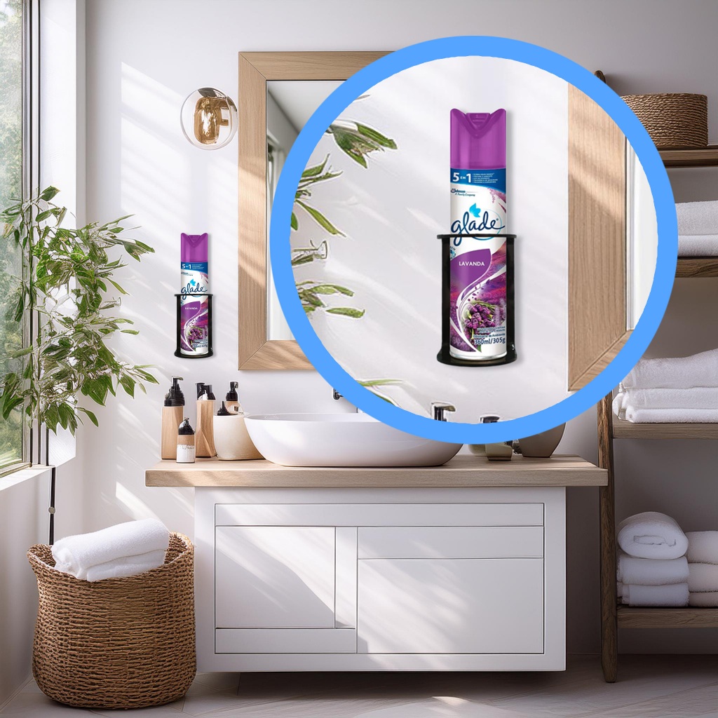 Suporte Aromatizador Spray Aerosol para Banheiro Cozinha Sala em Oferta na Shopee