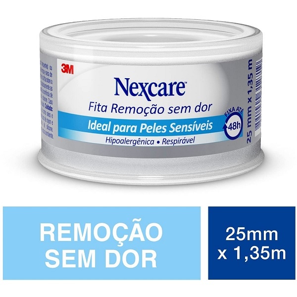 Fita Nexcare 3M Remoção sem DOR 25MM X 1,35M em Oferta na Shopee