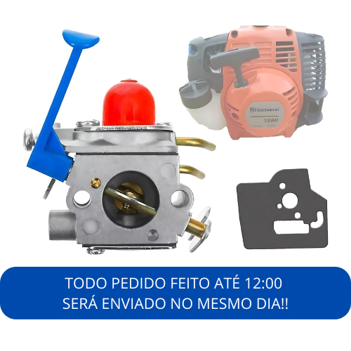 Carburador Completo Roçadeira Husqvarna 128r 128rj Com Junta