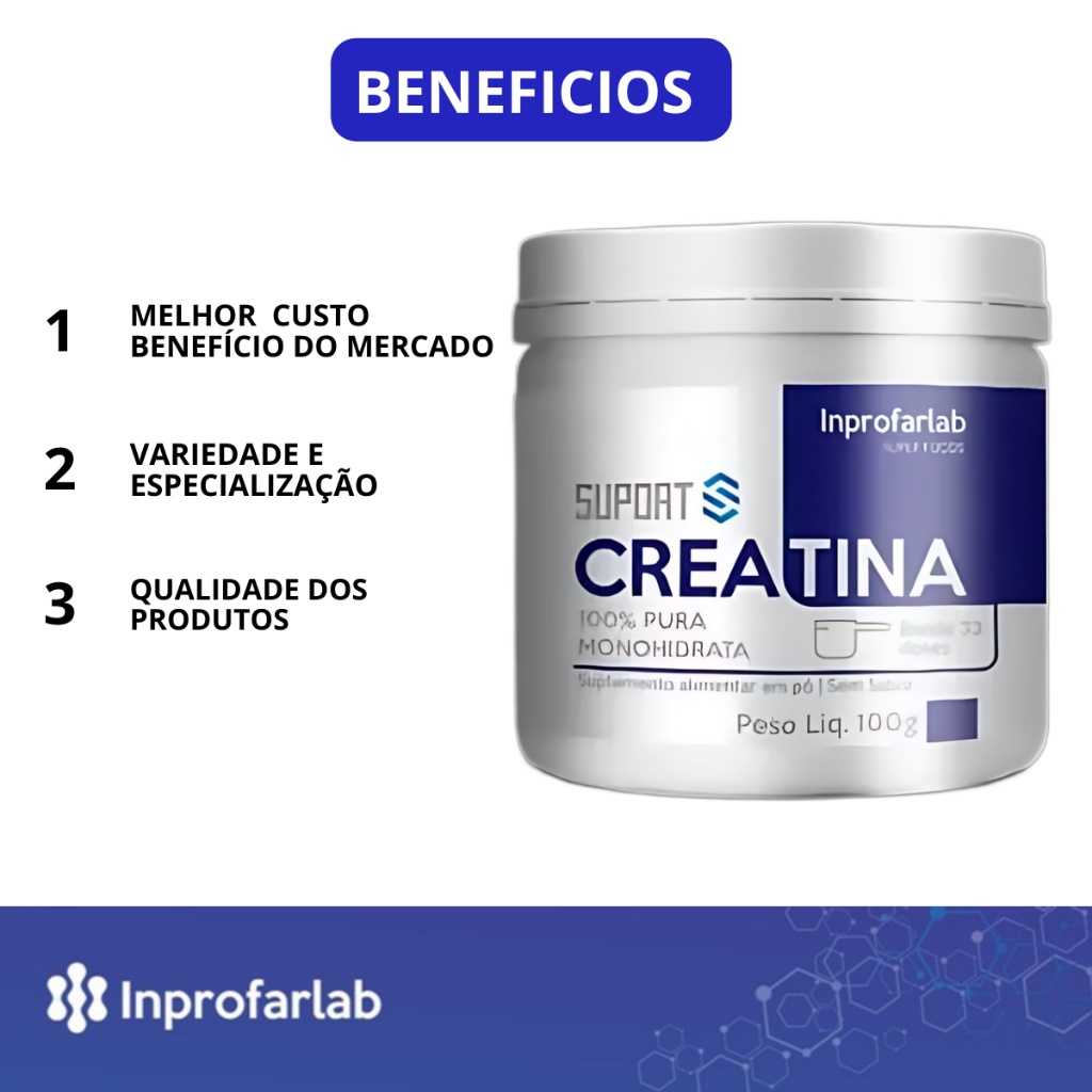 Suplemento Creatina Suport Pura Monohidrata 100G