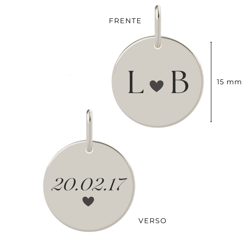 Colar Personalizado à Laser - Tamanho M (personalize como quiser) Banhado a Prata ou Banhado a Ouro