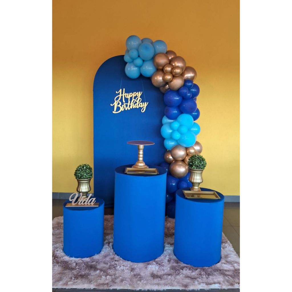 TRIO CAPAS MESAS CILINDROS AZUL ROYAL + ROMANO 2X1 AZUL ROYAL VESTE FÁCIL em Oferta na Shopee