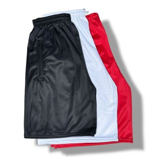 Kit 3 Shorts Bermuda Dry Fit Esportiva Treino Com Ziper no Bolso