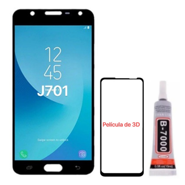 Frontal Tela Touch Lcd Display J7 Neo J701 Incell/Oled + Pelicula + Cola 15ml