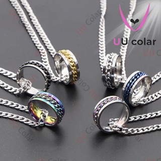 Colar Gargantilha Cubano de Aço Inoxidável com Pingente Rotativo - Moda Masculina e Feminina, Presente para Festas em Oferta na Shopee