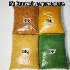 Kit67 Extrusada Miúda Coleiro - Papa capim - tico-tico - Canário da terra | Extrusada Natural, Amarela, Verde, Colorida