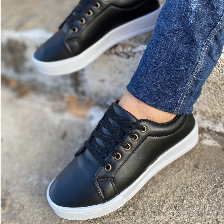Tênis Feminino Sapatênis Casual Básico Moda Confortável em Oferta na Shopee