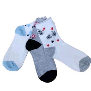 kit 6 PARES  Meia  Feminina  Adulto Cano Médio   N 34 a 40  ALTOMAX   BICI COD.01 promo