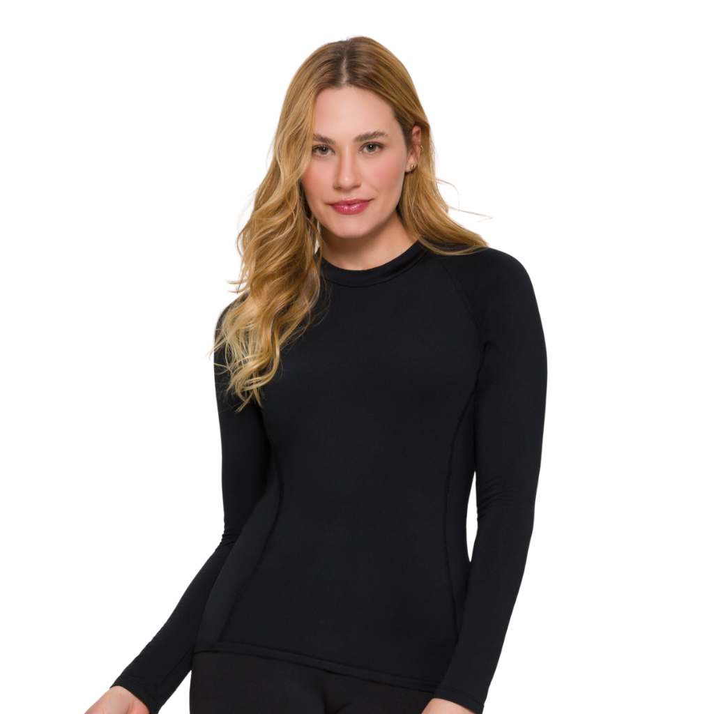 Camiseta Manga Longa Proteção Térmica Solar UV+50 Feminino Segunda Pele Selene