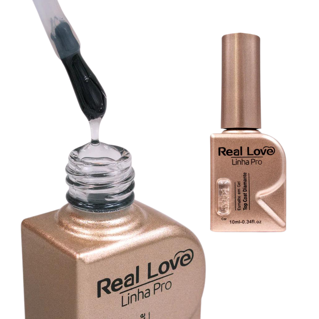 Top Coat Diamante Para Unhas Linha Pro 10 ml - Real Love