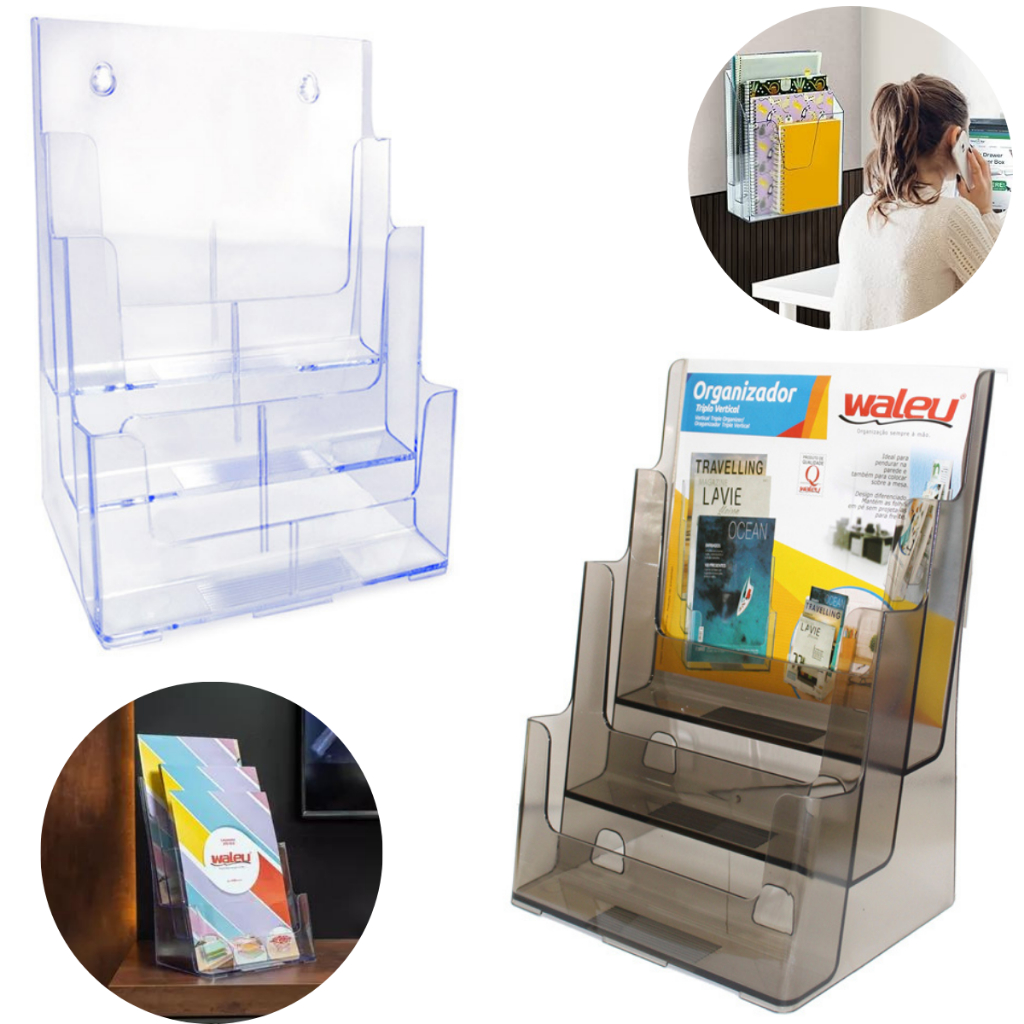 Organizador De Papéis E Documentos Triplo Vertical em Oferta na Shopee