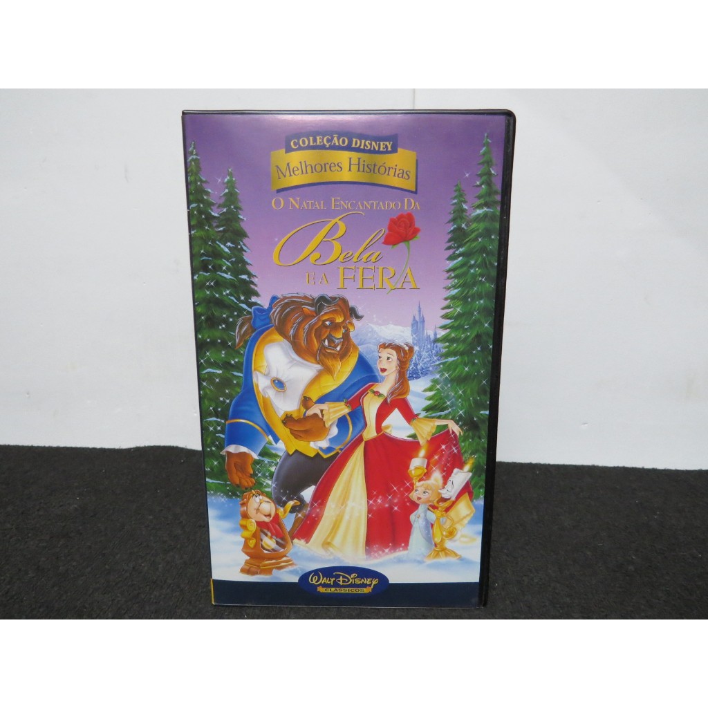 VHS COLEÇÃO DISNEY - MELHORES HISTÓRIAS - O NATAL ENCANTADO DA BELA E A FERA