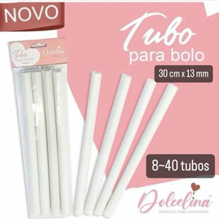 Kit 8~32  Tubo Para Sustentação Bolo 30cm X 1,13cm Lsc Toys em Oferta na Shopee