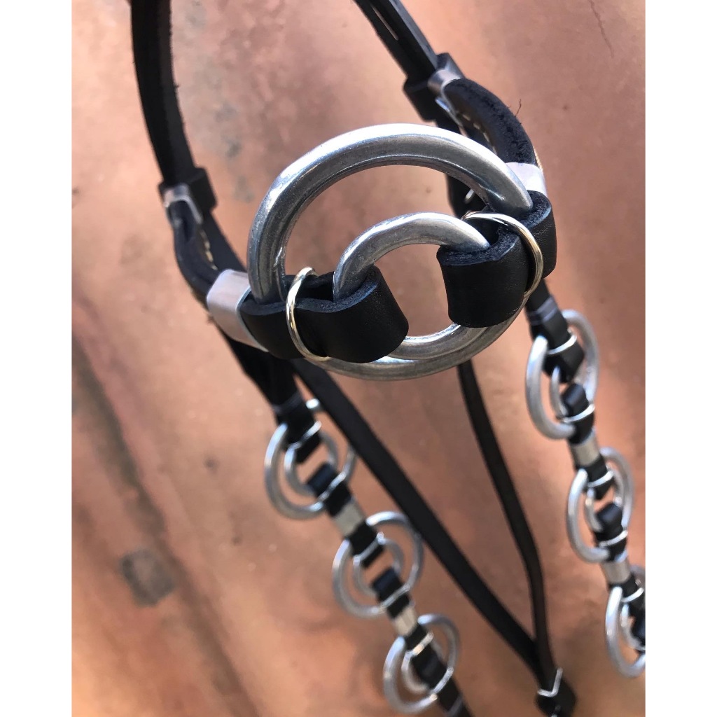 Cabeçada Argola Dupla Couro Legítimo Para Cavalos Todas As Raças Várias Cores Descontaço em Oferta na Shopee