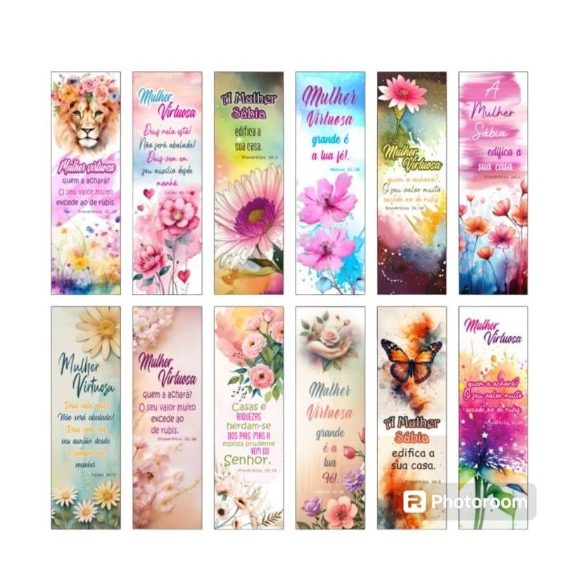120 Marca-páginas Mulher Virtuosa - Lembrancinhas Evangélicas em Oferta na Shopee