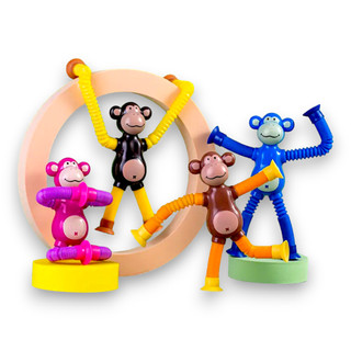 Macaco Pop Tube Brinquedo Infantil Tubo Estica e Gruda Com Ventosa TikTok